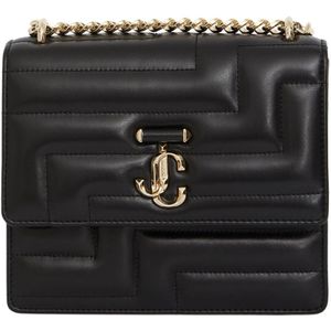 Jimmy Choo, Tassen, Dames, Zwart, ONE Size, Leer, Varenne Quad Schoudertas