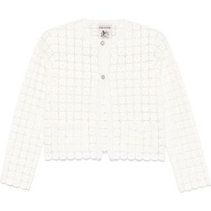 Semicouture, Truien, Dames, Wit, XS, Naturale Cassandra Elegante Jurk