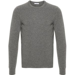 Malo, Truien, Heren, Grijs, 2Xl, Kasjmier, Kasjmier Gebreide Ronde Hals Sweater