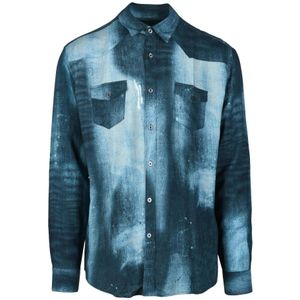 Daniele Alessandrini, Overhemden, Heren, Blauw, M, Overhemd