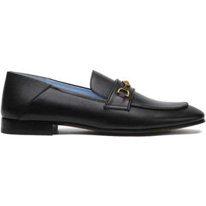 Versace, Schoenen, Heren, Zwart, 41 EU, Leer, Zwart Goud Slipper Kalfsleer
