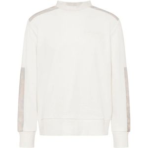 Carlo Colucci, Sweatshirts & Hoodies, Heren, Wit, 2Xl, Katoen, Stijlvol Sweatshirt Dapunt