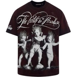 Hellstar, Tops, Heren, Bruin, L, Katoen, Kinderen Pad Naar Paradijs T-Shirt
