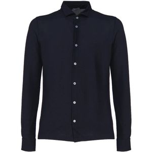 Zanone, Overhemden, Heren, Zwart, S, Katoen, Casual overhemd