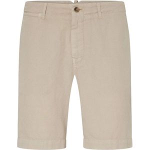 Oscar Jacobson, Korte broeken, Heren, Beige, 2Xl, Linnen, Beige Linnen Zomer Shorts