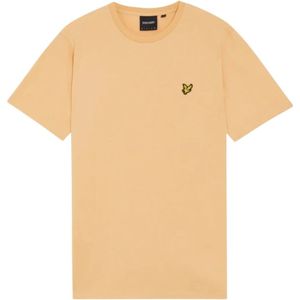 Lyle & Scott, Tops, Heren, Bruin, XL, Katoen, Kameel Print T-shirt