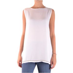 Fabiana Filippi, Tops, Dames, Grijs, L, Stijlvolle mouwloze top