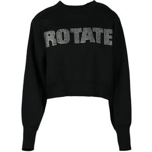 Rotate Birger Christensen, Sweatshirts & Hoodies, Dames, Zwart, 2Xl, Katoen, Maglia
