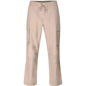 Moorer, Broeken, Heren, Beige, M, Katoen, Japanse Katoenen Cargobroek