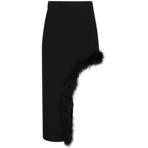 Amen, Rokken, Dames, Zwart, XS, Polyester, Veren Oorbellen - Elegant en Lichtgewicht