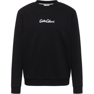 Carlo Colucci, Sweatshirts & Hoodies, Heren, Zwart, L, Black Friday Dioda Sweatshirt