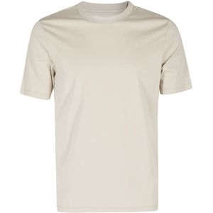 People of Shibuya, Tops, Heren, Beige, XL, Katoen, Zand T-shirt met subtiel logo