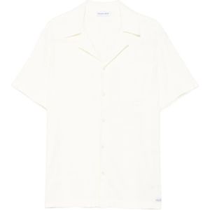 Maison Labiche, Overhemden, Heren, Wit, S, Beige Overhemd met Borstzak