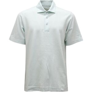 Circolo 1901, Tops, Heren, Blauw, L, Pastel Lichtblauw Piquet Shirt