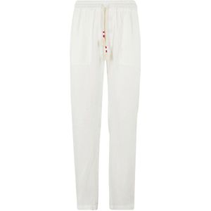 MC2 Saint Barth, Broeken, Heren, Wit, L, Zwemshorts met trekkoord