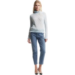 Kocca, Jeans, Dames, Blauw, W28, Jeans met kralen tot op de enkel