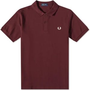 Fred Perry, Tops, Heren, Rood, L, Katoen, Slim Fit Effen Polo Uniform