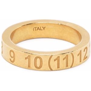 Maison Margiela, Accessoires, unisex, Geel, S, Gouden Dikke Cijfer Ring