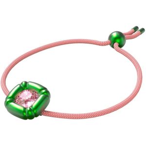 Swarovski, Accessoires, Dames, Veelkleurig, ONE Size, Dulcis Armband Groen-Roze Kiss Cut