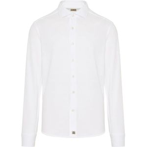 Sonrisa, Overhemden, Heren, Wit, L, Katoen, Italiaans Katoen/Lyocell Shirt
