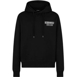 Dsquared2, Sweatshirts & Hoodies, Heren, Zwart, L, Katoen, Icon Ceresio 7 Hoodie