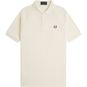Fred Perry, Tops, Heren, Beige, L, Katoen, Ivoor Gebreid Poloshirt
