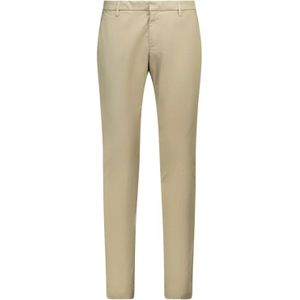 Dondup, Broeken, Heren, Beige, W31, Slim 5-Pocket Broek met Logo