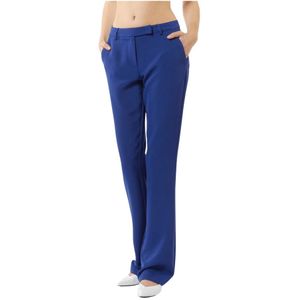 Silvian Heach, Broeken, Dames, Blauw, XS, Polyester, Broek met rechte pijpen
