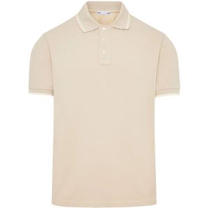 Jacob Cohën, Tops, Heren, Beige, L, Katoen, Katoenen poloshirt met geborduurd logo