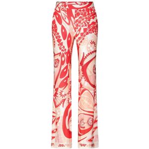 Ana Alcazar, Broeken, Dames, Rood, XS, Gestreepte Zomer Comfort Broek
