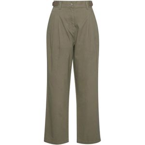 Barbour, Broeken, Dames, Groen, L, Katoen, Chino Broek voor Vrouwen in Groen
