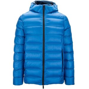Rrd, Jassen, Heren, Blauw, M, Kort Heren Donsjack met Capuchon