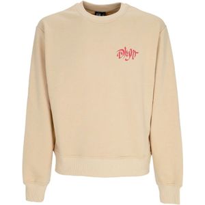 Dolly Noire, Sweatshirts & Hoodies, Heren, Beige, M, Katoen, Beige Lichtgewicht Crewneck Sweatshirt Desert Beatle
