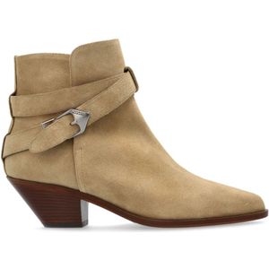 Isabel Marant, Schoenen, Dames, Beige, 37 EU, Leer, Beige Laarzen deivy