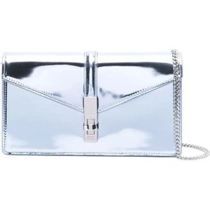 Stuart Weitzman, Tassen, Dames, Blauw, ONE Size, Liefdesbrief Clutch