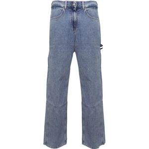 Tommy Hilfiger, Jeans, Heren, Blauw, W31, Katoen, Katoenen Heren Jeans met 4 Zakken