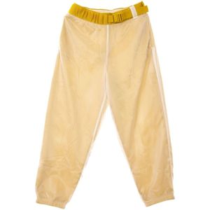 Nike, Broeken, Dames, Beige, L, Polyester, Mesh Dubbellaags Sportswear Broek
