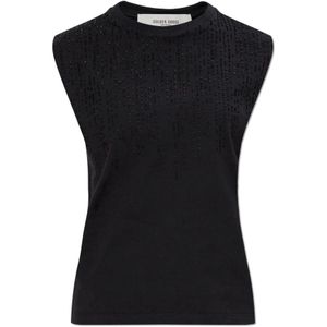 Golden Goose, Tops, Dames, Zwart, XS, Katoen, Top met kralen