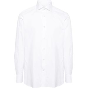 Ermenegildo Zegna, Overhemden, Heren, Wit, L, Katoen, Klassiek katoenen overhemd