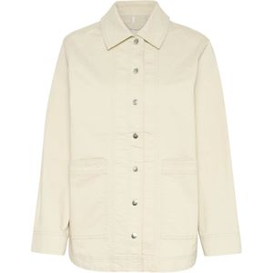 Part Two, Jassen, Dames, Beige, XL, Katoen, French Oak Jas met Oversized Zakken