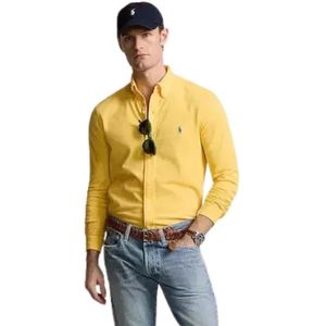 Ralph Lauren, Overhemden, Heren, Geel, L, Katoen, Geel Katoenen Overhemd