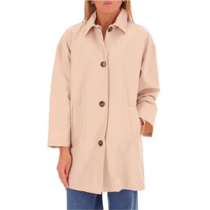 Marella, Mantels, Dames, Beige, M, Katoen, Ivoor Trenchcoat met Armband