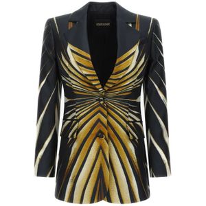 Roberto Cavalli, Jassen, Dames, Veelkleurig, S, Stijlvolle Jas voor Mannen en Vrouwen
