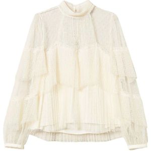 Twinset, Blouses & Shirts, Dames, Wit, S, Witte Sweatshirt voor Vrouwen