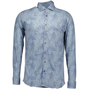 Desoto, Overhemden, Heren, Blauw, L, Blauw Langemouw Kent Overhemd