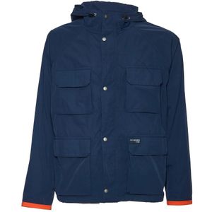 Fay, Jassen, Heren, Blauw, M, Nylon, Navy Windbreaker Jas