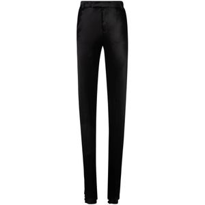 Etro, Broeken, Dames, Zwart, XS, Katoen, Artemisia Slim-fit Broek