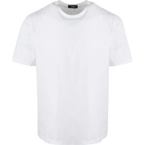 Herno, Tops, Heren, Wit, 2Xl, Katoen, Katoenen Crewneck T-shirt Ss 23