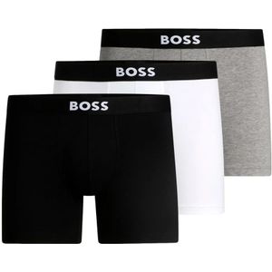 Hugo Boss, Ondergoed, Heren, Veelkleurig, M, Katoen, Herenslip van Stretchkatoen in Driepak