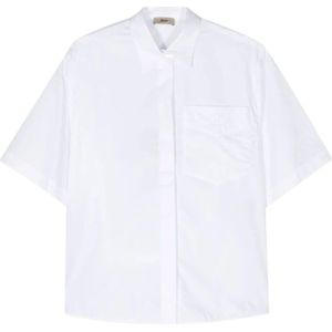 Herno, Blouses & Shirts, Dames, Wit, 2Xs, Katoen, Camicia Shirt